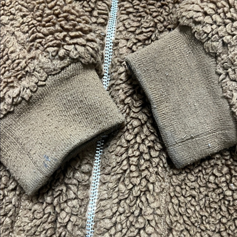 Wilfred Brown Sherpa Zip Jacket - Picture 2 of 7